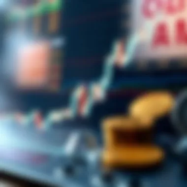 Graph showing cryptocurrency market trends