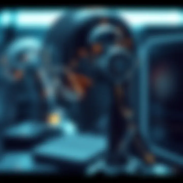 Ethics in Artificial Intelligence Conceptual art illustrating ethical considerations in AI