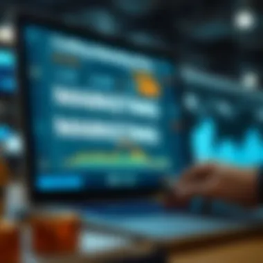 Crafting a Marketing Strategy A strategic marketing plan on a digital interface