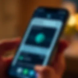 Metamask wallet interface on a smartphone