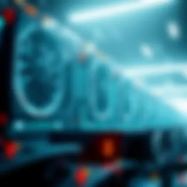 Future Technologies in GPU Mining Futuristic depiction of GPU mining technologies