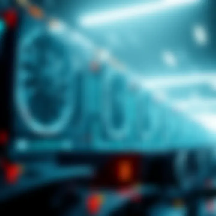 Future Technologies in GPU Mining Futuristic depiction of GPU mining technologies