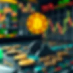 Graphical representation of mintable stock dynamics in the crypto market