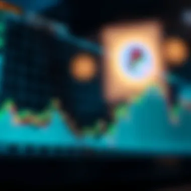 Graph showing cryptocurrency price trends