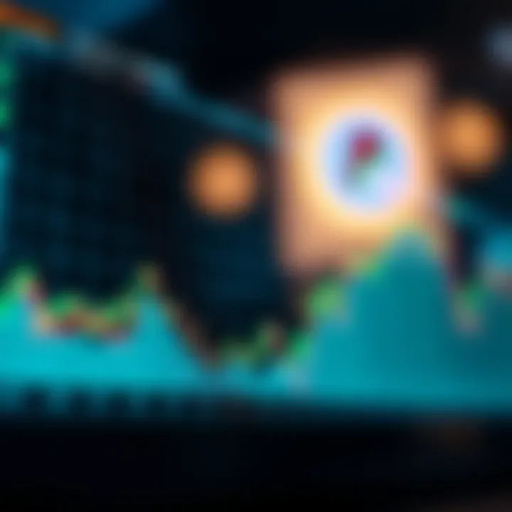 Graph showing cryptocurrency price trends