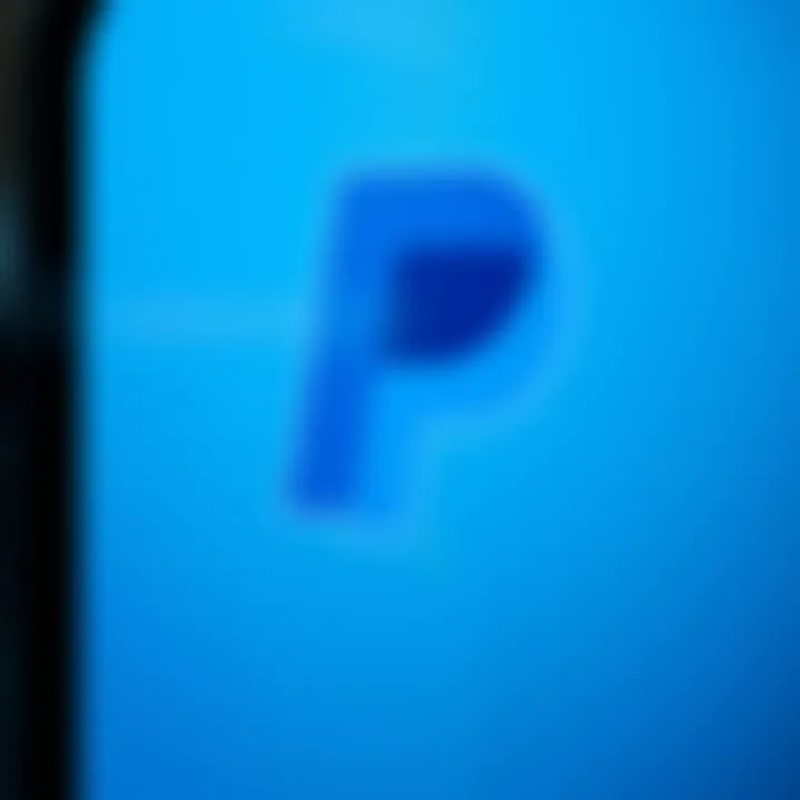 PayPal logo with a digital currency symbol
