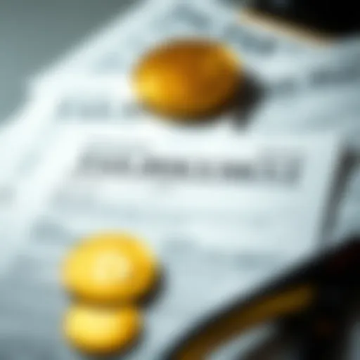 Visual representation of cryptocurrency tax documents