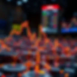 Visual representation of blockchain technology in finance