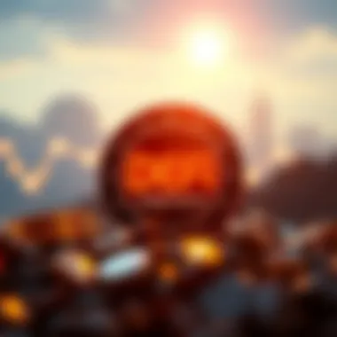 Illustration depicting risks and benefits in DeFi investments