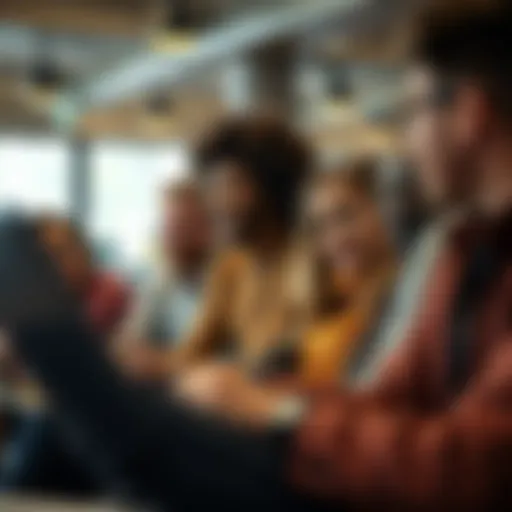 Diverse group discussing cryptocurrency strategies