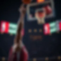 A visual representation of NBA Top Shot highlights and moments