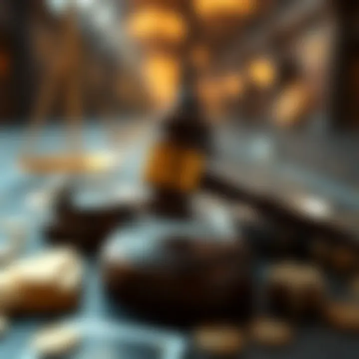 Legal Considerations in NFTs An abstract representation of legal aspects surrounding NFTs