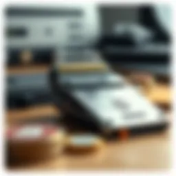 Illustration of a hardware cryptocurrency wallet with security features