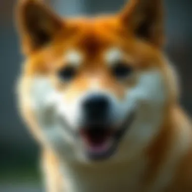 Expressive Features of the Shiba Inu A close-up of a Shiba Inu's expressive face showcasing its unique characteristics