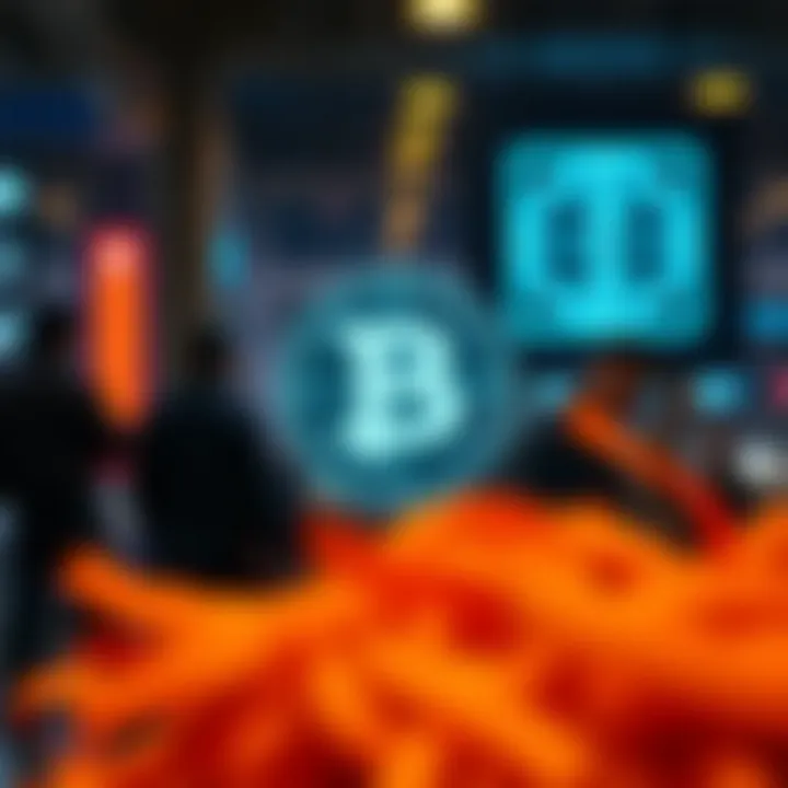 Visual representation of blockchain technology