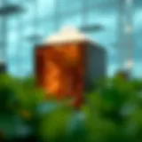 Conceptual representation of cloud mining technology