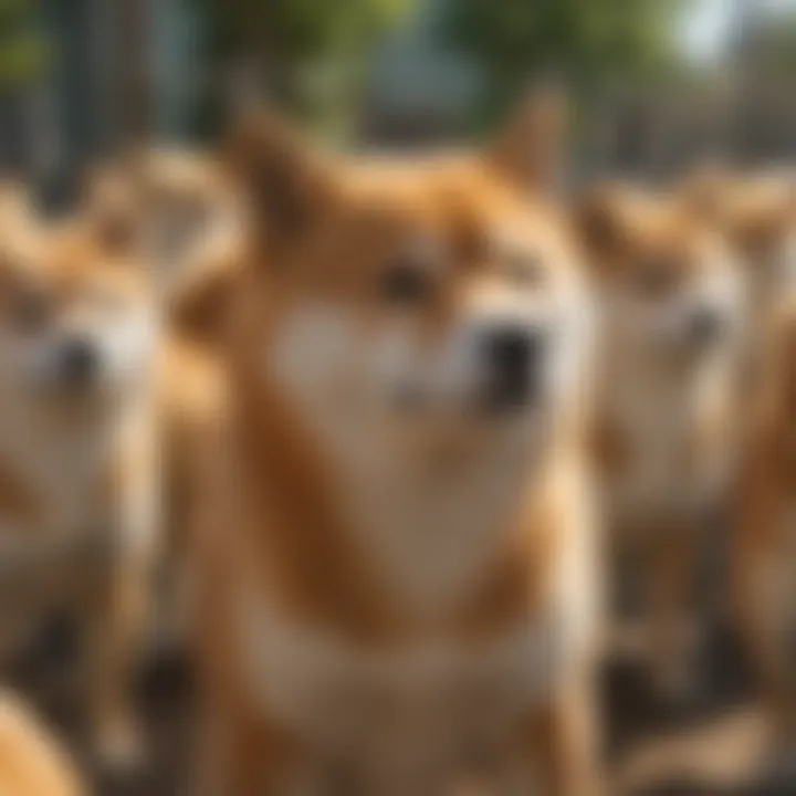 A visual representation of the community dynamics surrounding Shiba cryptocurrency