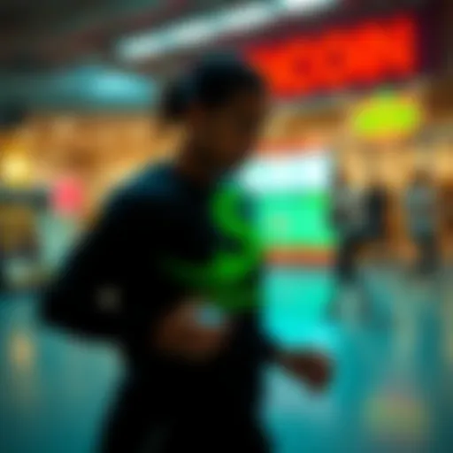 A vibrant graphic showcasing the concept of Sweatcoin exchange and its connection to fitness activities