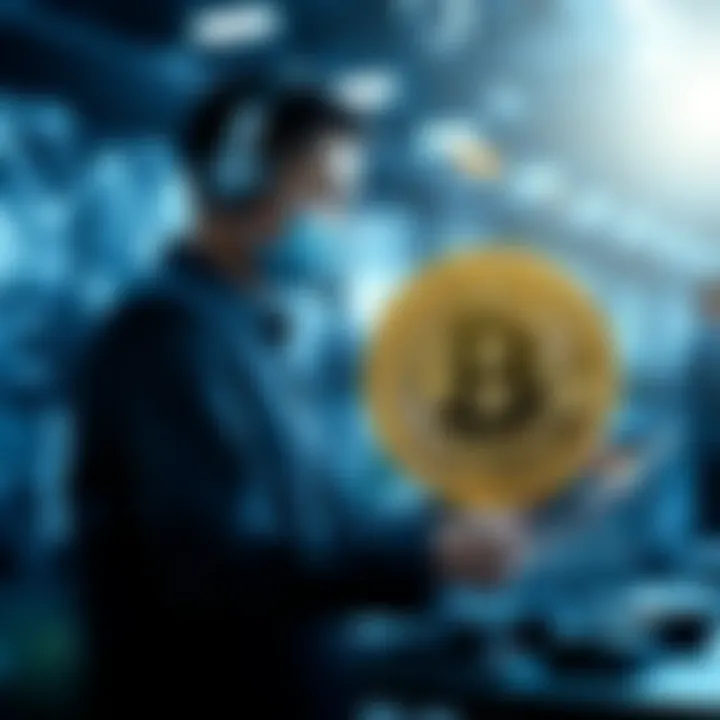 A graphic representing technology's role in enhancing Bitcoin customer service.