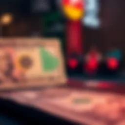 Exchange rates between Philippine Peso and US Dollar represented with arrows