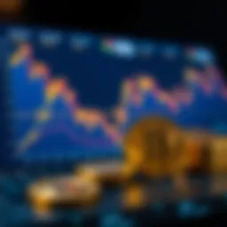 A dynamic chart showcasing the correlation between Bitcoin and gold prices over time