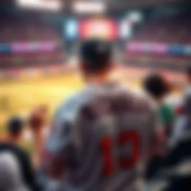Engaging Fans through Cryptocurrency A fan wearing a jersey and holding a cryptocurrency token at a game