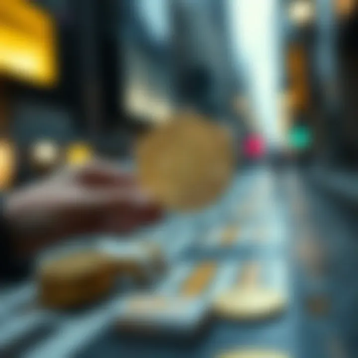 Visual representation of cryptocurrency transfer process