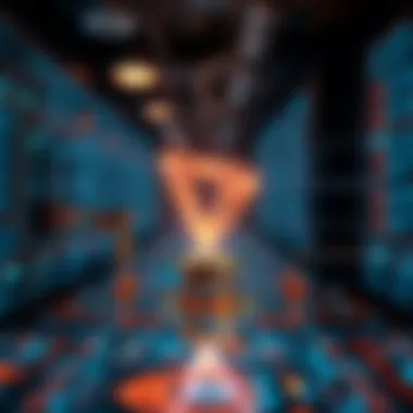 Illustration of blockchain transparency and security principles