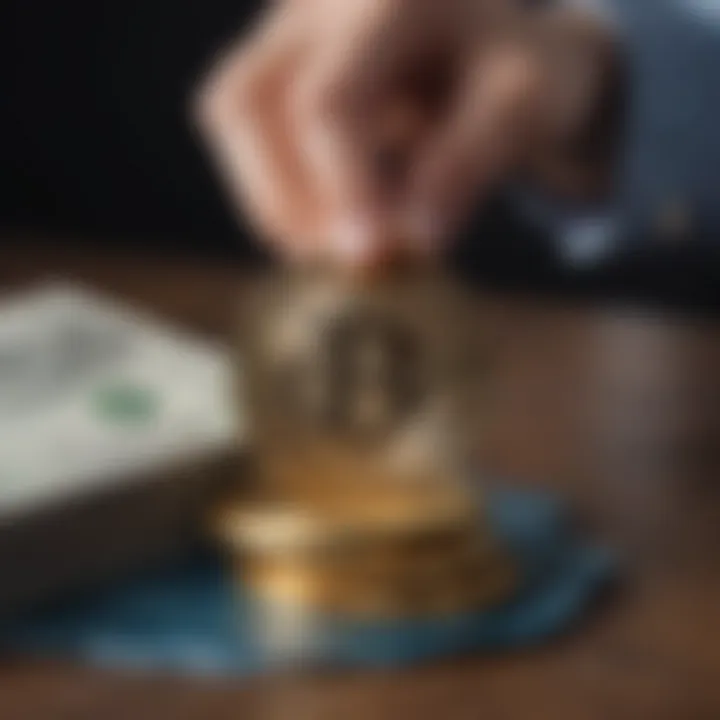 Visual representation of cryptocurrency transactions facilitated by Coinbase Wallet