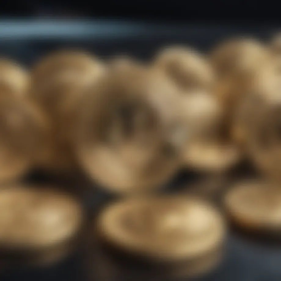 Conceptual illustration of digital currency representation