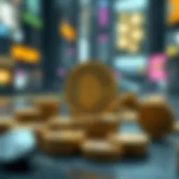 Illustration depicting the concept of virtual currency in online platforms