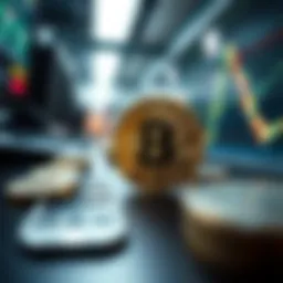 Concept illustration of margin trading in cryptocurrency