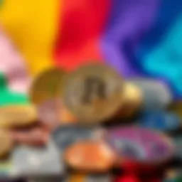 Colorful representation of diverse currencies