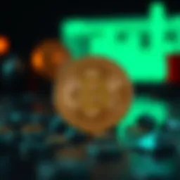 Visual representation of simple coin cryptocurrency