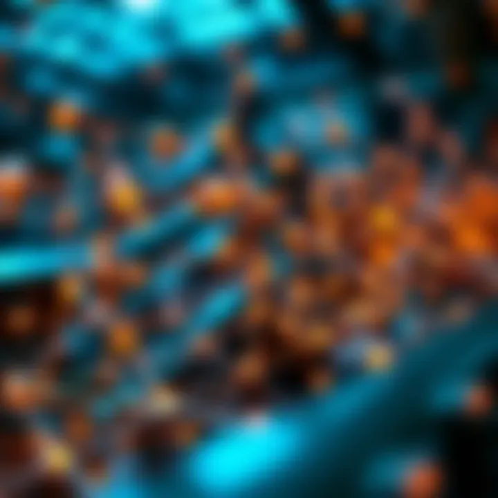 Blockchain Mechanics Behind NFT Transactions Blockchain network illustrating NFT transactions