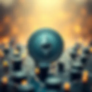 Ethereum Blockchain Illustration Illustration depicting Ethereum blockchain