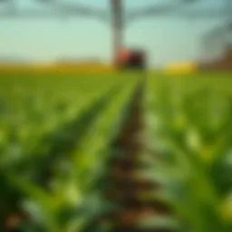 A conceptual representation of yield farming in cryptocurrency