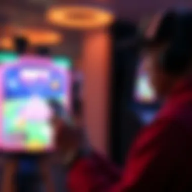 User engaging with an NFT game on an Apple device