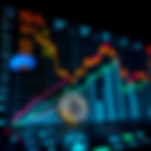 Graphical representation of cryptocurrency trading growth